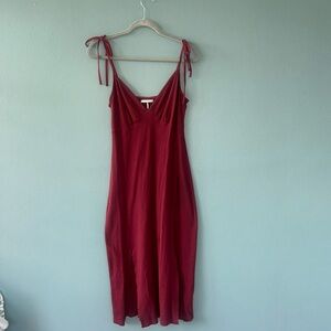 Burgundy Women’s Midi Sun Dress Size Small